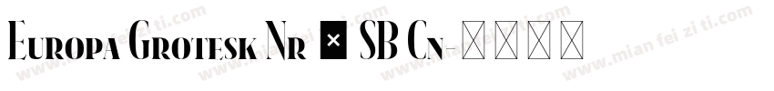 Europa Grotesk Nr 2 SB Cn字体转换